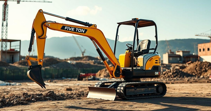 Mini Escavadeira 5 Toneladas: Versatilidade e Pot&ecirc;ncia